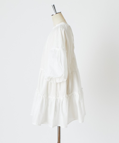 「one after another NICE CLAUP」 7分袖ワンピース FREE ピンク レディース_画像8