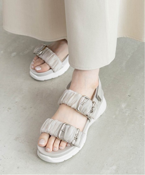 RANDA サンダル RANDA（ランダ） 厚底 スポーツサンダル サンダル ダブルギャザー