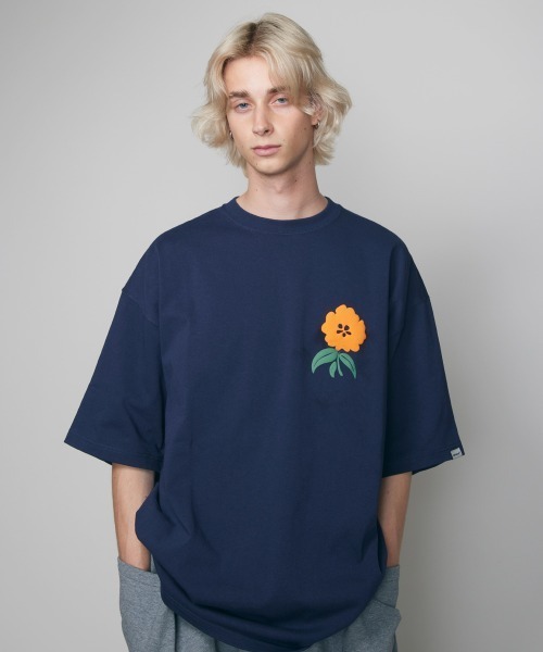 「rehacer」 7分袖Tシャツ LARGE ブルー メンズ_画像6
