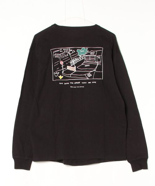 「Mark Gonzales」 ワンポイント長袖Tシャツ M ブラック メンズ_画像2