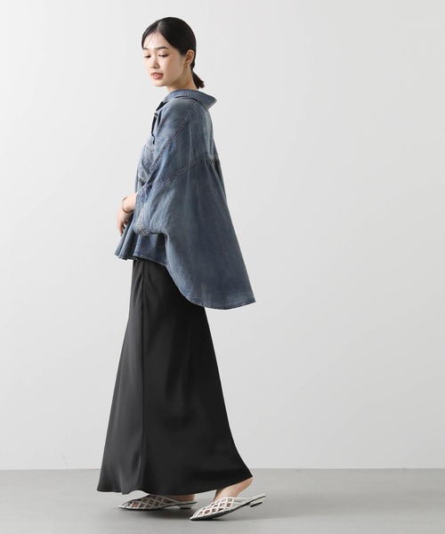 「Gready Brilliant」 半袖シャツ 38 インディゴブルー レディース_画像8