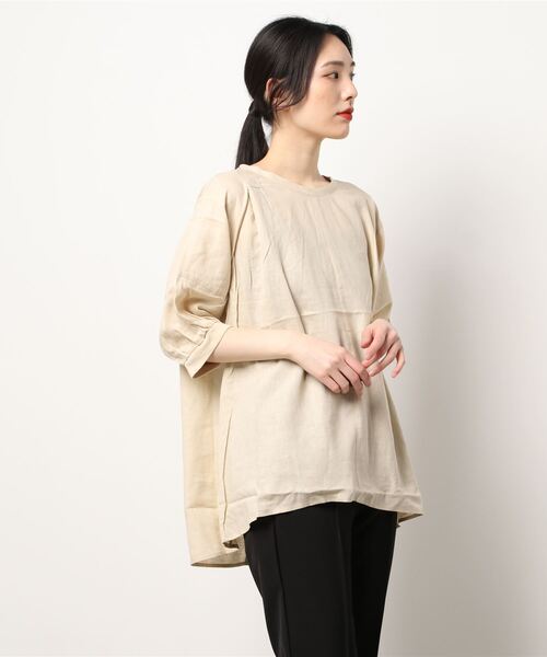 「RNA-N」 7分袖ブラウス MEDIUM ベージュ レディース_画像2