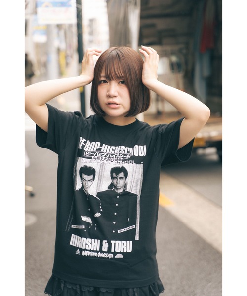 『ビー・バップ・ハイスクール』Tシャツ ブラック Mサイズ tシャツ ビー・バップ・ハイスクール 高校与太郎行進曲 加藤浩志＆中間