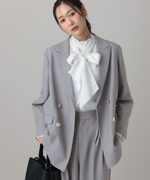 「GLOBAL WORK」 テーラードジャケット SMALL モカ レディース_画像5