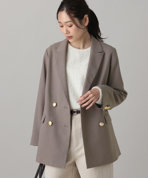「GLOBAL WORK」 テーラードジャケット SMALL モカ レディース_画像8