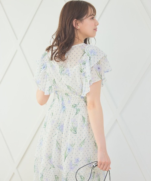 「WILLSELECTION」 半袖ワンピース MEDIUM レッド系その他 レディース_画像9