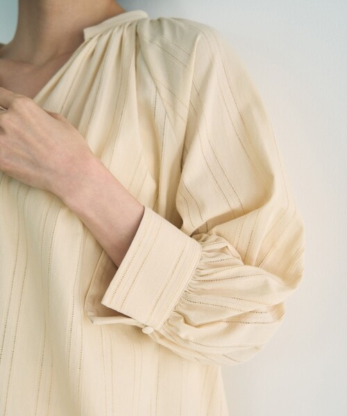 「UNFILO」 7分袖ブラウス MEDIUM ブラック レディース_画像7