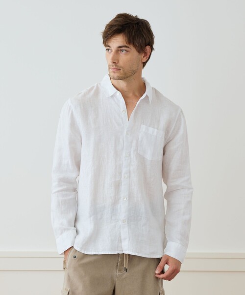 「JAMES PERSE」 長袖シャツ - ベージュ メンズ_画像9