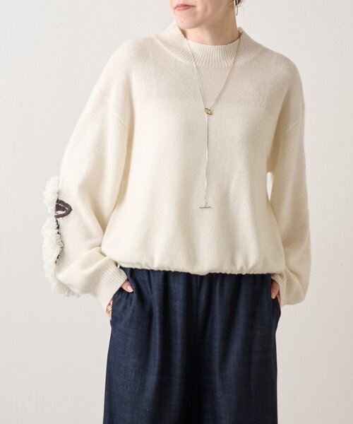 美品✨ビアズリー 洗える♡コットン さらさらサマーニット 白　日本製 BEARDSLEY（ビアズリー） ニット セーター シープニット「15 quinze