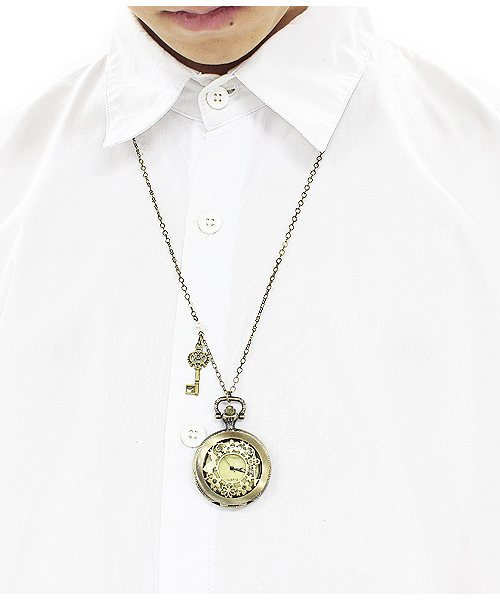 ネックレス an meets zakka 不思議の国のアリス懐中時計ネックレス