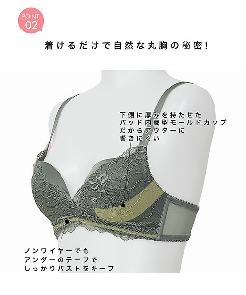 下着女性 上下セット ショーツセット 訳あり 丸胸レーシィノンワイヤーブラ