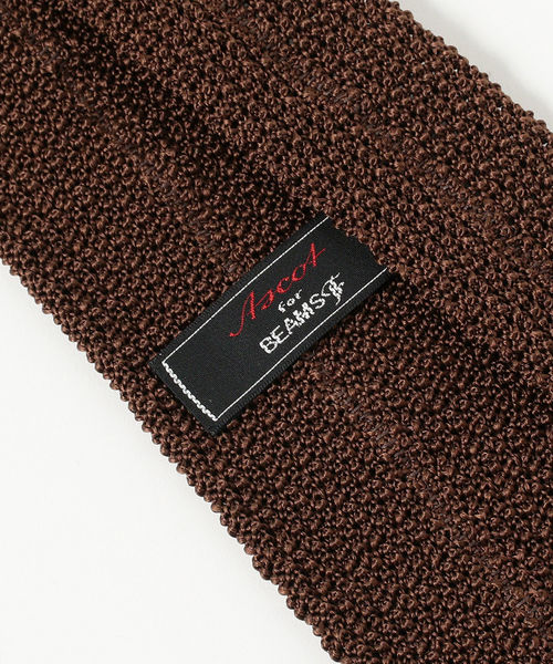 新品・未使用 ascot × BEAMS Fブラウン　茶　ニットタイ 新品・未使用 ascot × BEAMS Fブラウン 茶 ニットタイ - メルカリ