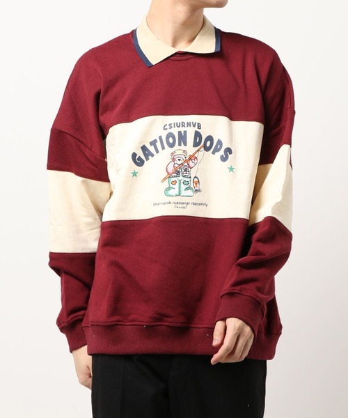 Ameri Vintage 変形襟 長袖スウェットカットソー tops2262-2.jpg