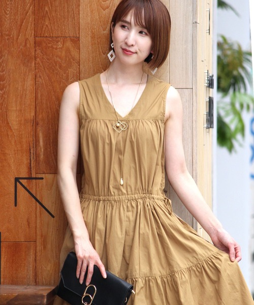 ElegChic ワンピース コットンティアードワンピース : ZOZOTOWN