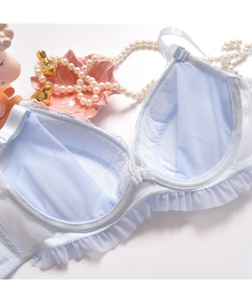 Lace Ladies ブラジャー ショーツセット 小花レースブラ