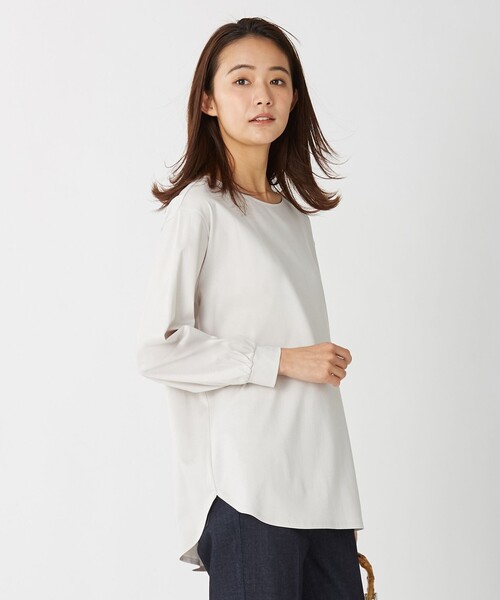 6860円 現金特価 tシャツ Tシャツ ロング ラウンドヘム Tシャツ