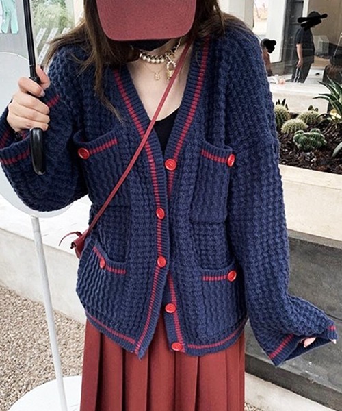 STYLEBLOCK（スタイルブロック） カーディガン ワッフルカーディガン