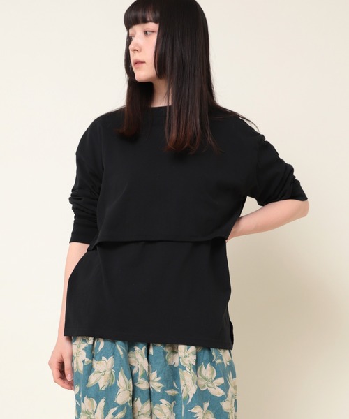 tシャツ M1991 OE天竺レイヤードデザインカットソー レディース