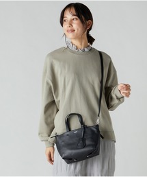 Y'SACCS イザック 山羊革 トートバッグ 肩掛け ロゴ 大容量 ブラック系 Y'SACCS ショルダーバッグ バッグ イザック イタリアンシープ
