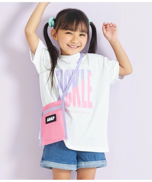 ANAP kids（アナップキッズ） tシャツ メッシュサコッシュ付きビッグT 