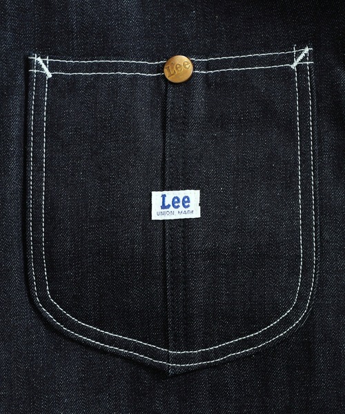 【Lee 】デニムジャケット　ワークショップコート　カバーオール　メンズM Lee 大きいサイズ リー DUNGAREES ロコジャケット カバーオール