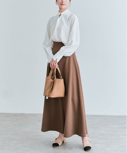 ブラウス シャツ 2way シフォン ジョーゼット ボウタイ