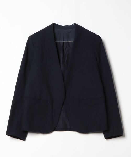 H BEAUTY&YOUTH UNITED ARROWS」 ノーカラージャケット S ネイビー 
