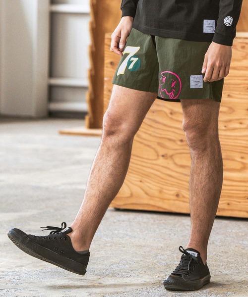 ショートパンツ seventy seven パンツ mp12246- taffeta short pants