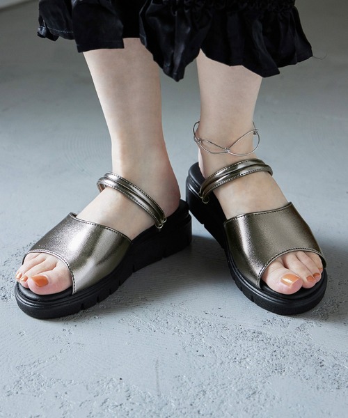 Fashion Letter サンダル 日本製トラックソールサンダル レディース