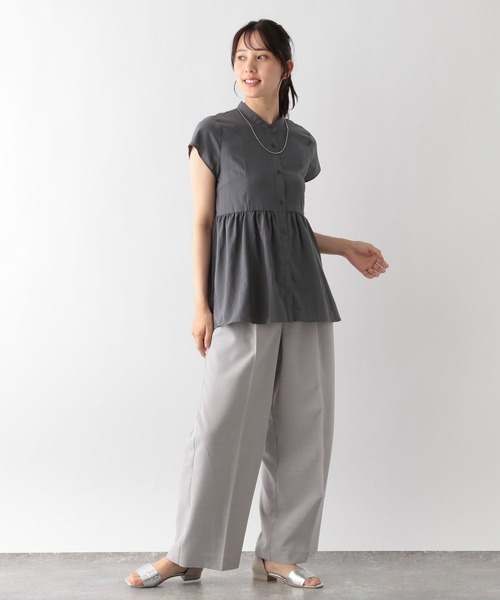 ブラウス シャツ 「HEREIAM」ドレープワークシャツ レディース HEREIAM ブラウス シャツ 「HEREIAM」ドレープワークシャツ