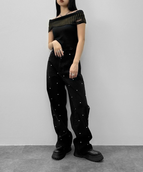 ニット 「LVEU.」ダメージオフショルニットトップス / トップス ニット  