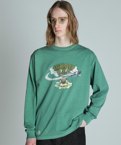 送料無料 Schott ショット AIRPLAIN LS T-SHIRTエアプレーン ロンT ロングTシャツ トップス メンズ ブランド ゆうパケ Schott N.Y.C（ショット） tシャツ Schott/ショット/AIRPLAIN LS T