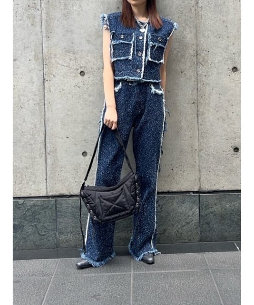 SLY（スライ） ジーンズ デニム デニムパンツ GRAIN TWEED JW PT-BE