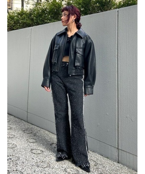SLY（スライ） ジーンズ デニム デニムパンツ GRAIN TWEED JW PT-BE