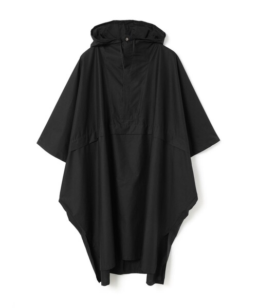 黒系ミンクフード付きポンチョ 黒系ミンクフード付きポンチョ