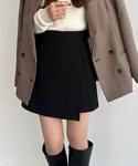 パンツ ラップスカート風ショートパンツ レディースの詳細画像3