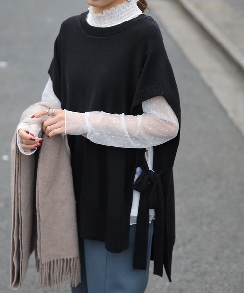 HUG.U（ハグユー） ドットシースルートップス レディース : ZOZOTOWN