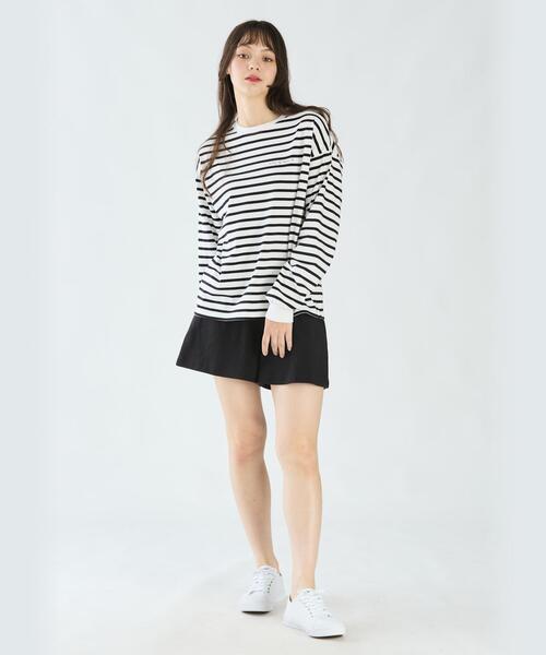 トップス archive agnes b. border long sleeve tee To b. by agnes tシャツ WEB限定 ボーダーロングスリーブプル