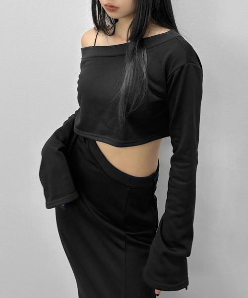 ANN DEMEULEMEESTER 異素材レイヤード スウェット ドッキング