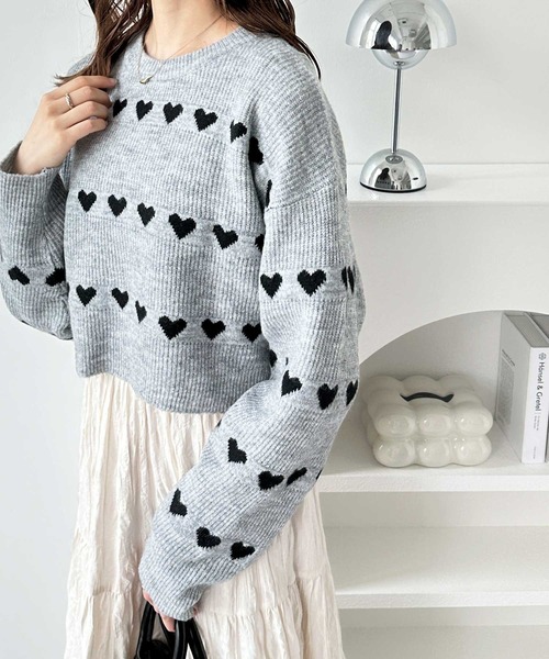 projectR ハート　ニット　セーター projectR ハート ニット セーター projectR ハート ニット セーター