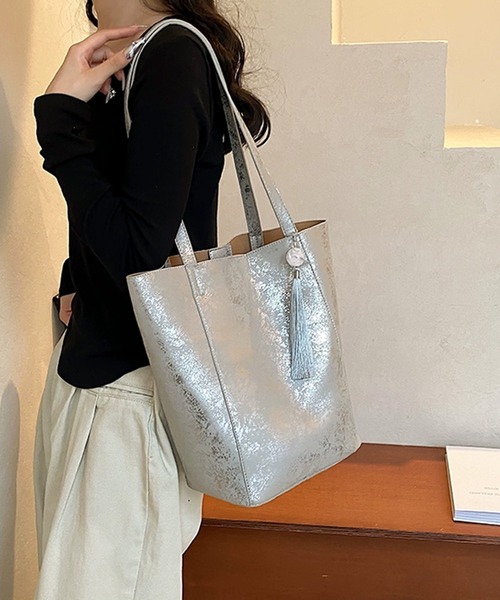 IRADOWL トートバッグ ヴィンテージ加工大容量トートバッグ