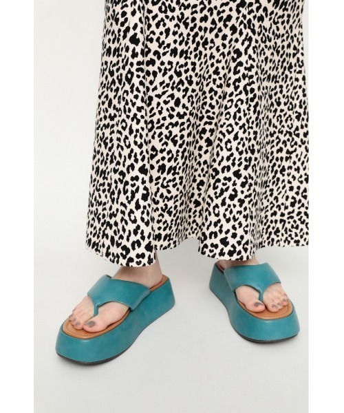 SLY 「SLY」 フラットサンダル SMALL ターコイズブルー