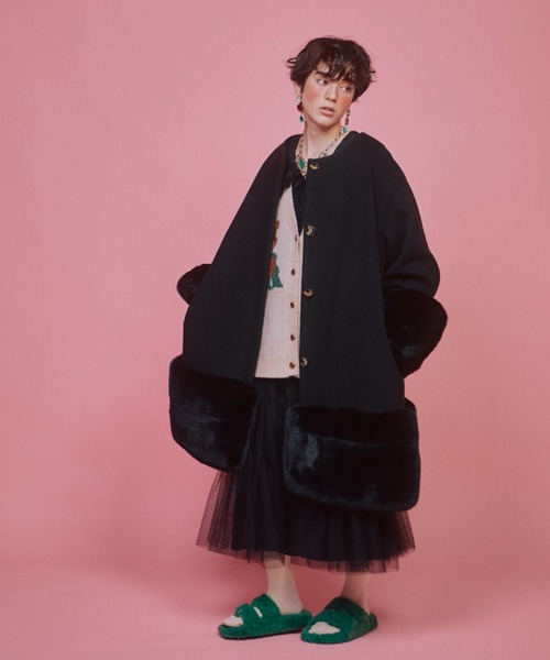 manana suerte（マニャーナスエルテ） ノーカラーコート コート