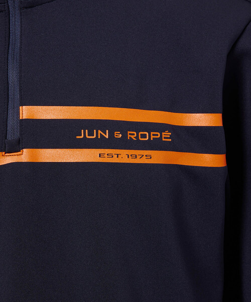 JUN&ROPE'（ジュンアンドロペ） tシャツ ライン使い長袖ハーフジップ