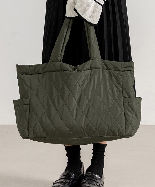 DAY CLOSET トートバッグ 「A4対応/大容量」肩掛けできるキルティング