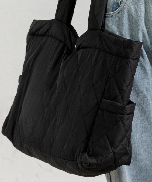 DAY CLOSET トートバッグ 「A4対応/大容量」肩掛けできるキルティング