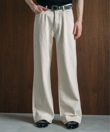 【LURAKU】Semi-flared washed denim LURAKU】Semi-flared washed denim - セミフレア