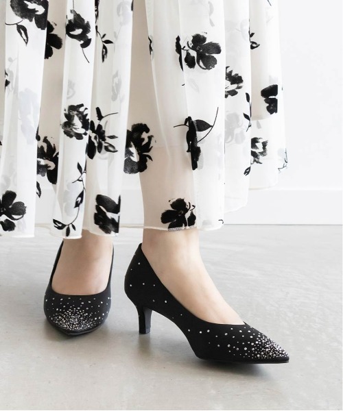 RANDA ハイヒールパンプス2足セット RANDA（ランダ） パンプス ストーンサテンヒールパンプス : ZOZOTOWN