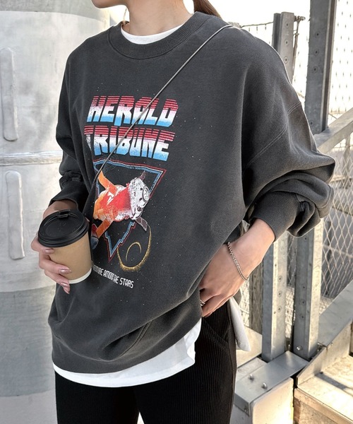 ANME トレーナー スウェット 宇宙プリント裏毛スウェットトップス