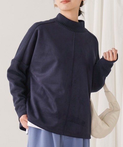 tシャツ スエードリブドルマンプルオーバー レディース